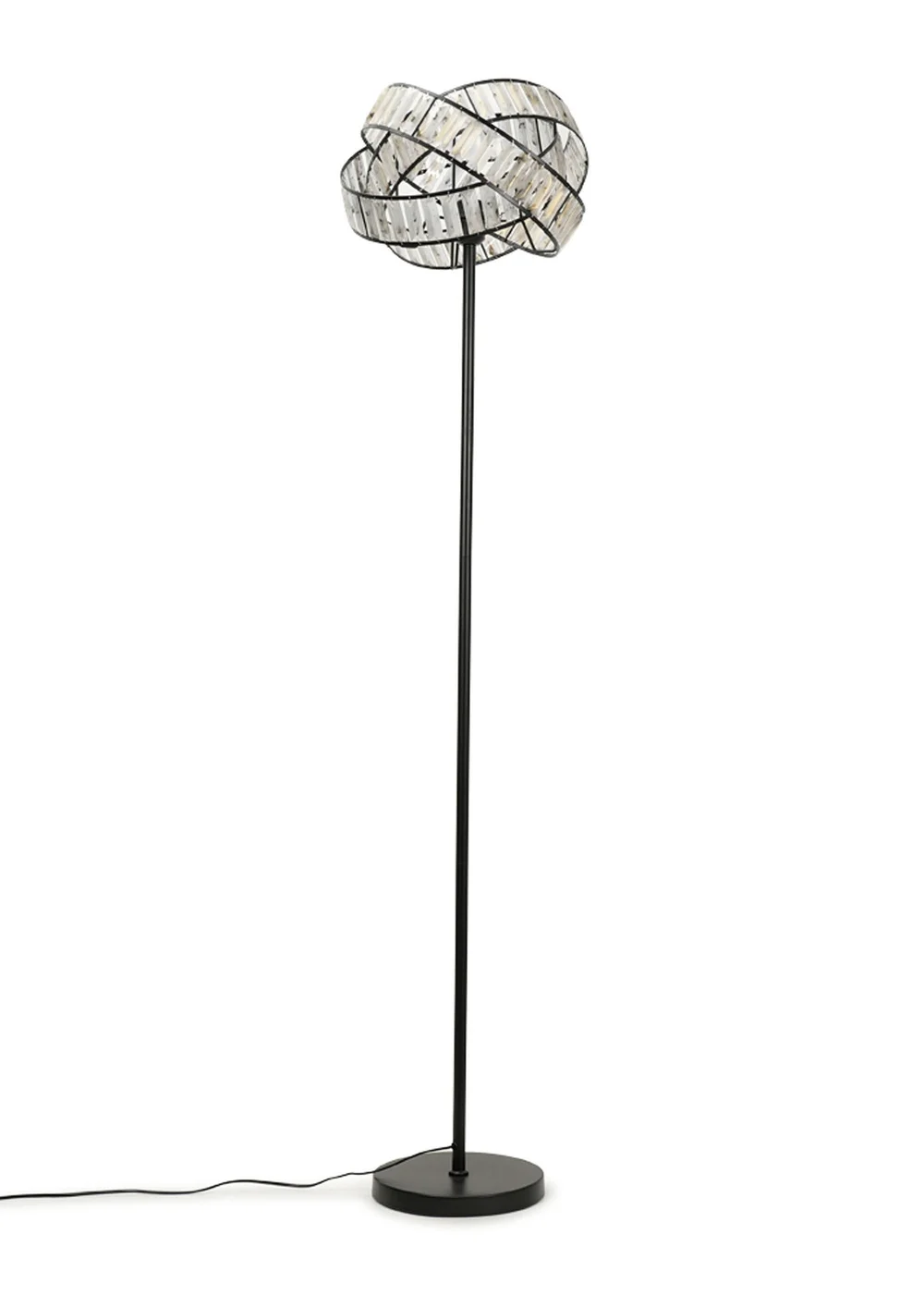 ValueLights Hudson Grey Metal Floor Lamp (159cm x 36.5cm x 36.5cm) - One Size Image 2