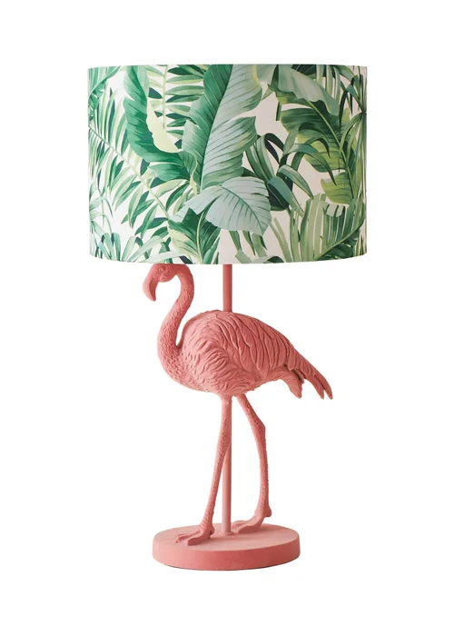 ValueLights Flo Pink Velvet Flamingo Table Lamp (53cm x 30cm x 30cm) - One Size Image 5