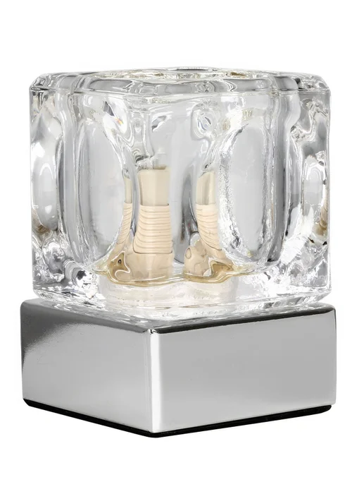 ValueLights Pair Of Ice Cube Touch Table Lamps (20cm x 7cm x 7cm) - One Size Image 5