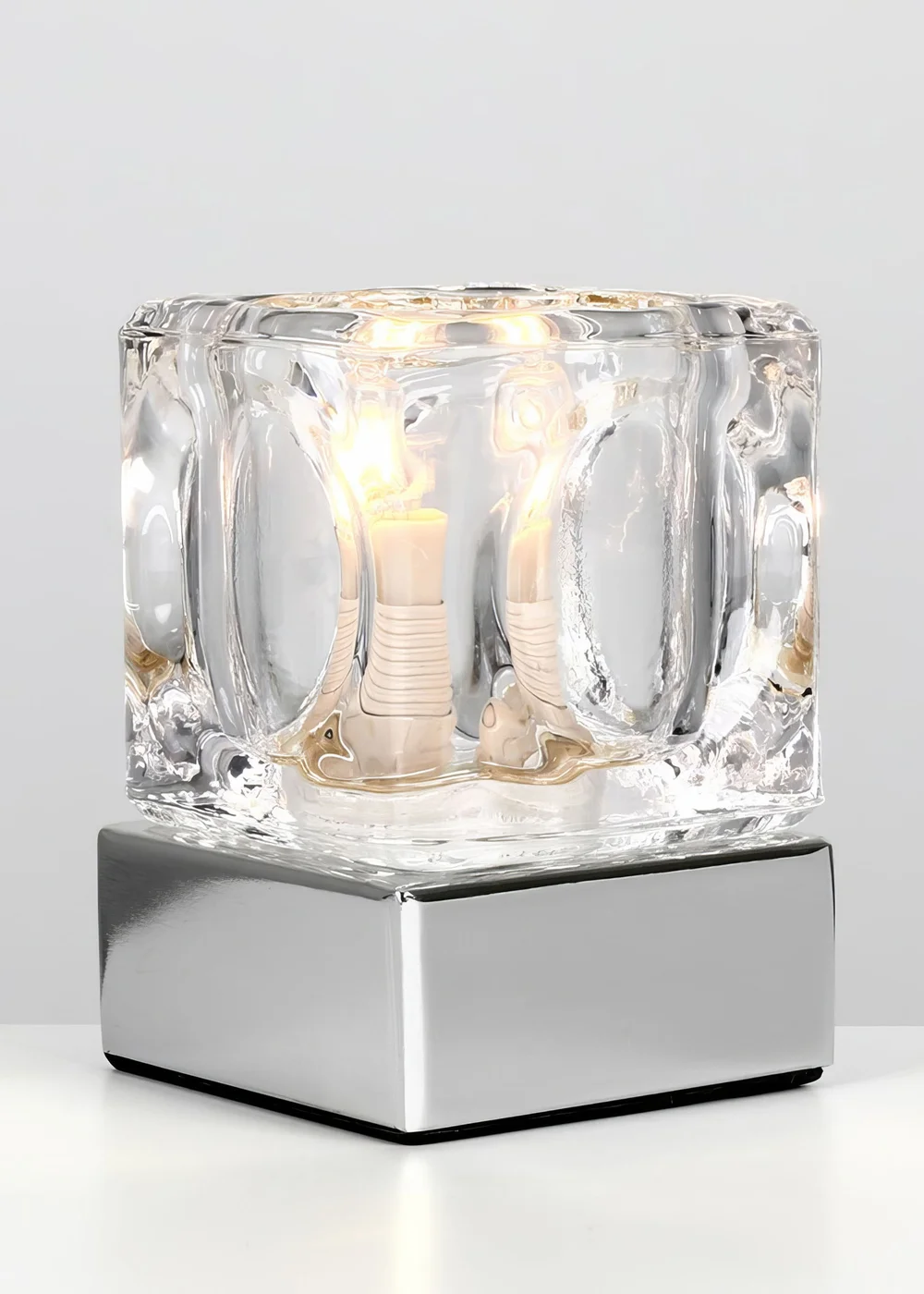 ValueLights Pair Of Ice Cube Touch Table Lamps (20cm x 7cm x 7cm) - One Size Image 4