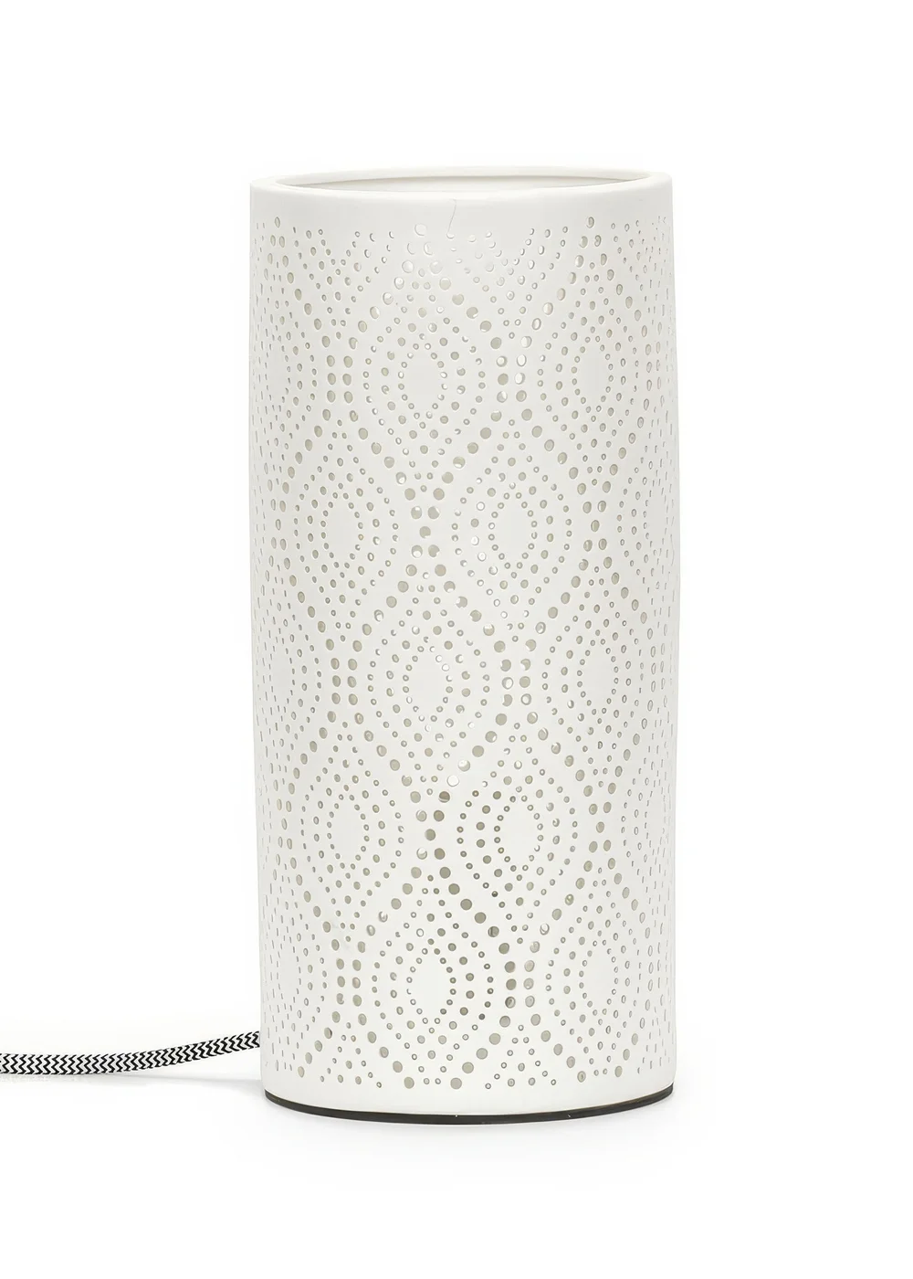 ValueLights Dahlia White Porcelain Table Lamp (24cm x 11cm x 11cm) - One Size Image 2