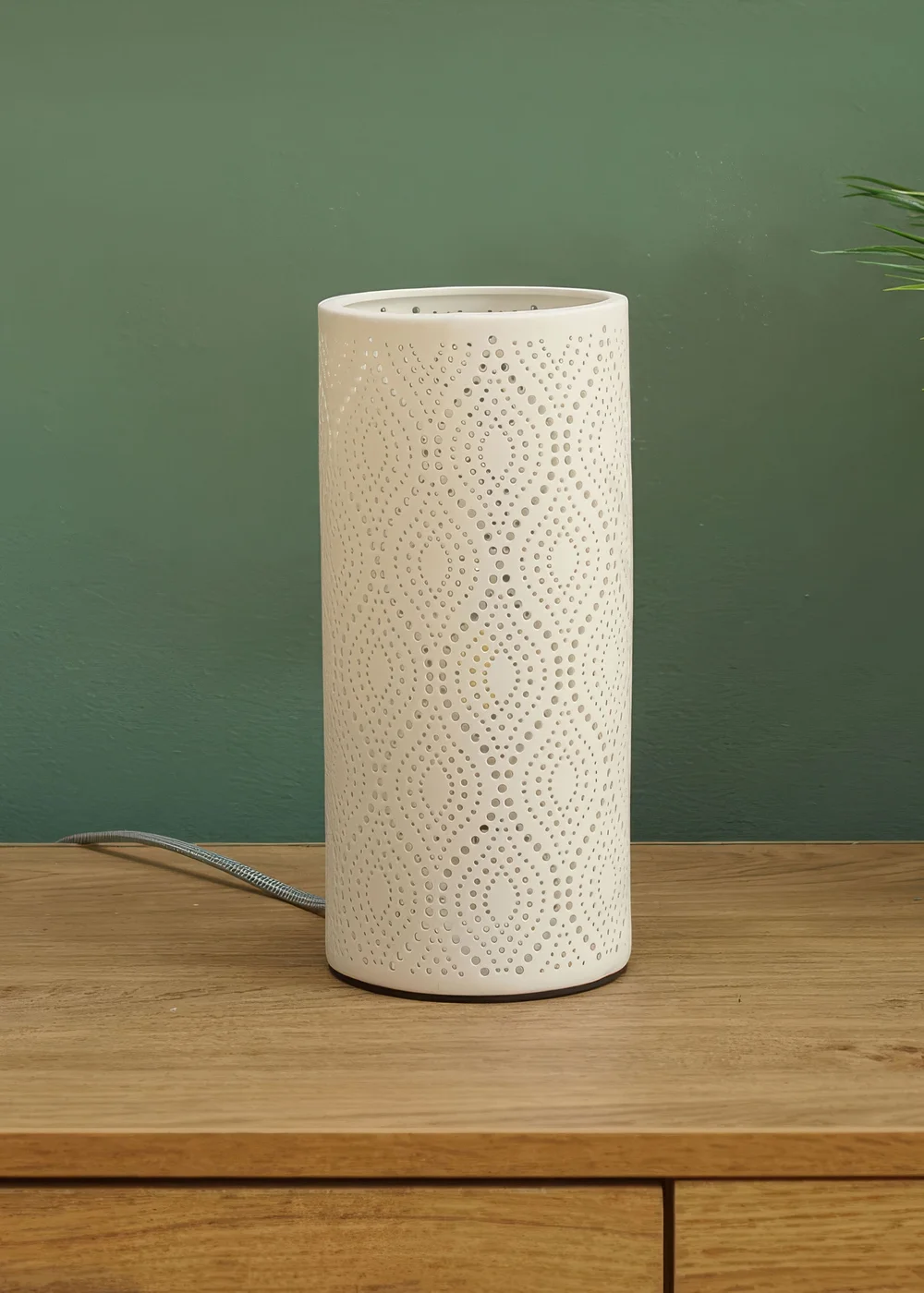 ValueLights Dahlia White Porcelain Table Lamp (24cm x 11cm x 11cm) - One Size Image 5