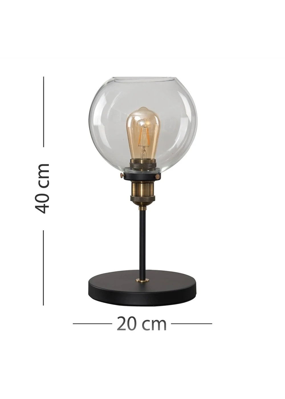 ValueLights Sheridan Steampunk Table Lamp with Glass Shade - One Size Image 6
