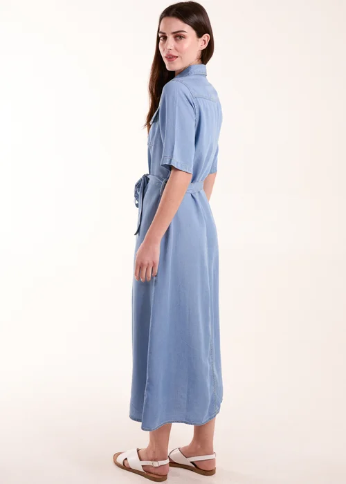 Blue Vanilla Blue Button Front Midi Shirt Dress - 16 Image 2