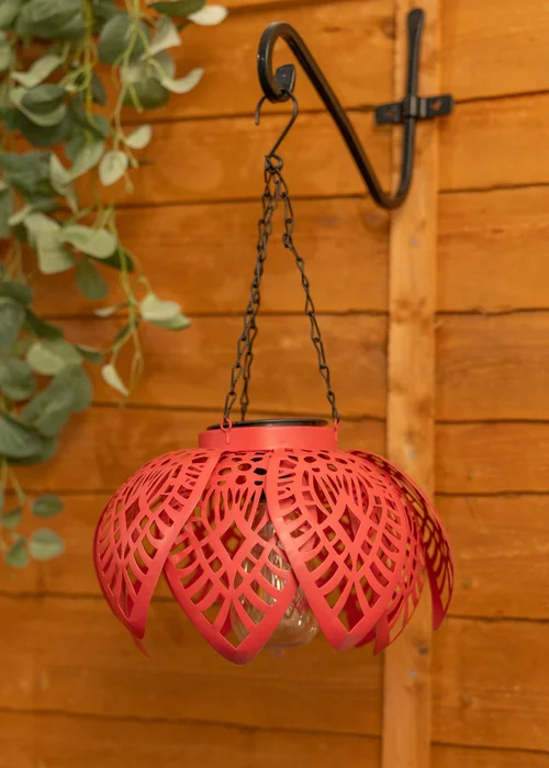 ValueLights Coral Artichoke Hanging Solar Light (41cm x 20cm x 20cm) - One Size Image 1