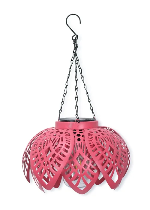 ValueLights Coral Artichoke Hanging Solar Light (41cm x 20cm x 20cm) - One Size Image 2