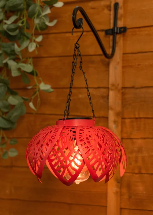 ValueLights Coral Artichoke Hanging Solar Light (41cm x 20cm x 20cm) - One Size Image 3