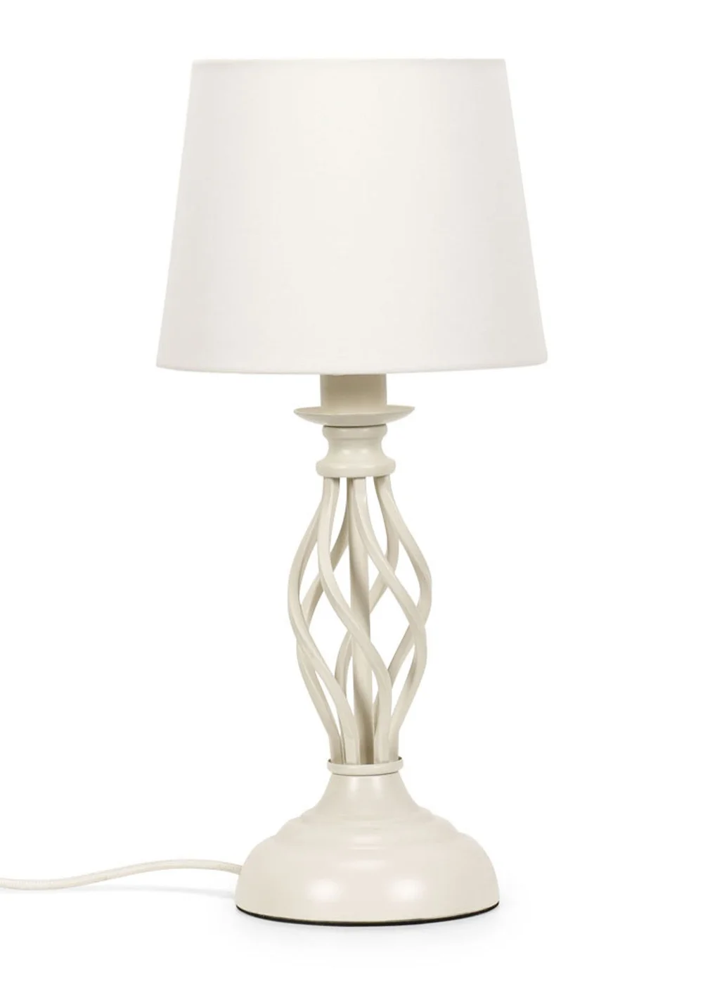 ValueLights Memphis Cream Table Lamp (30cm x 19cm x 19cm) - One Size Image 2
