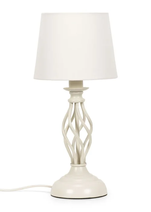 ValueLights Memphis Cream Table Lamp (30cm x 19cm x 19cm) - One Size Image 2