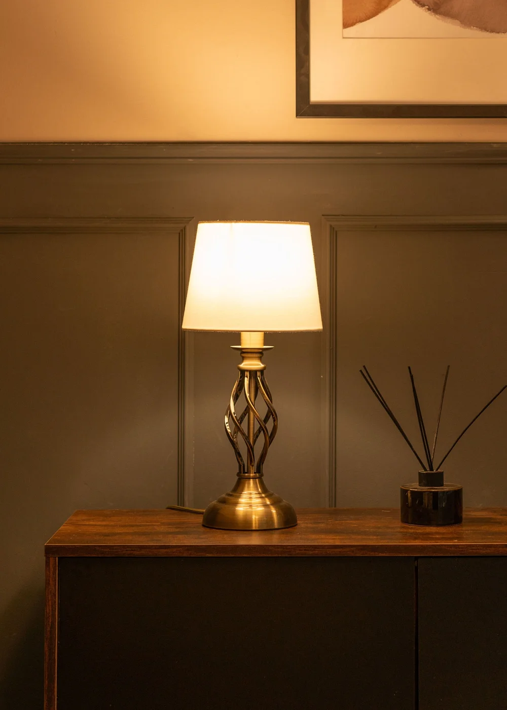 ValueLights Memphis Antique Gold Table Lamp - One Size Image 5