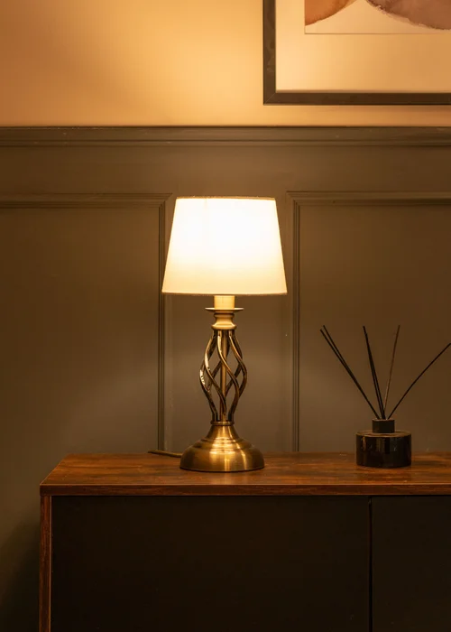 ValueLights Memphis Antique Gold Table Lamp - One Size Image 5