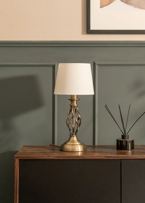 ValueLights Memphis Antique Gold Table Lamp - One Size Image 4