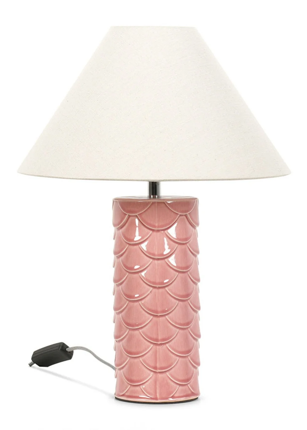 ValueLights Athena Coral Ceramic Table Lamp (43cm x 32.5cm x 32.5cm) - One Size Image 2