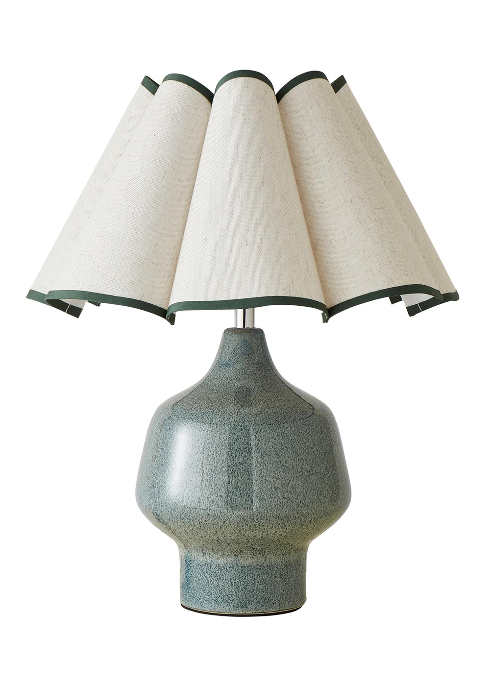 ValueLights Jamie Green Ceramic Table Lamp (43cm x 36cm x 36cm) - One Size Image 2
