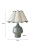 ValueLights Jamie Green Ceramic Table Lamp (43cm x 36cm x 36cm) - One Size Image 5