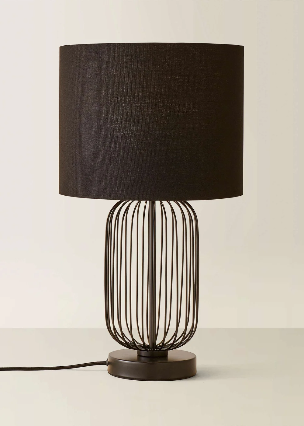 ValueLights Gabbia Black Metal Table Lamp (44.5cm x 25cm x 25cm) - One Size Image 3