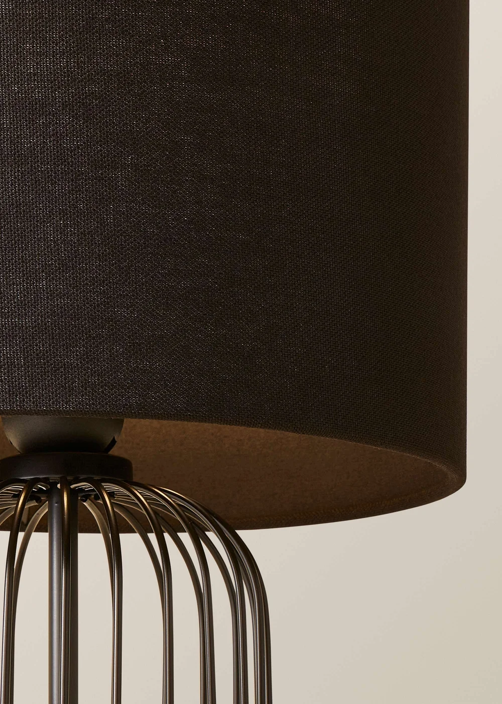 ValueLights Gabbia Black Metal Table Lamp (44.5cm x 25cm x 25cm) - One Size Image 4