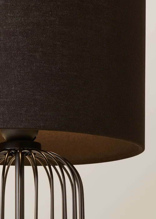 ValueLights Gabbia Black Metal Table Lamp (44.5cm x 25cm x 25cm) - One Size Image 4
