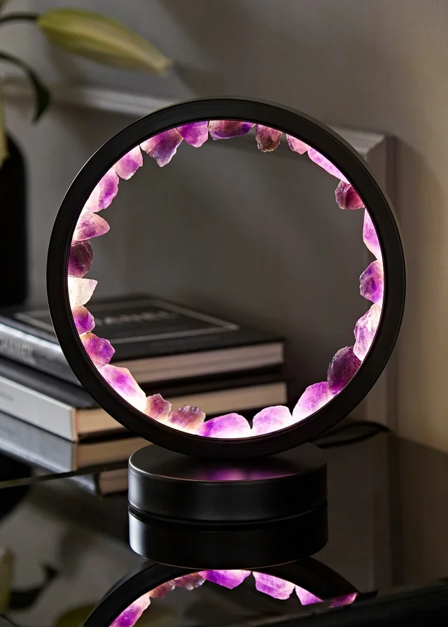 ValueLights Amethyst Crystal Wellness Lamp (20.5cm x 10.5cm x 18cm)