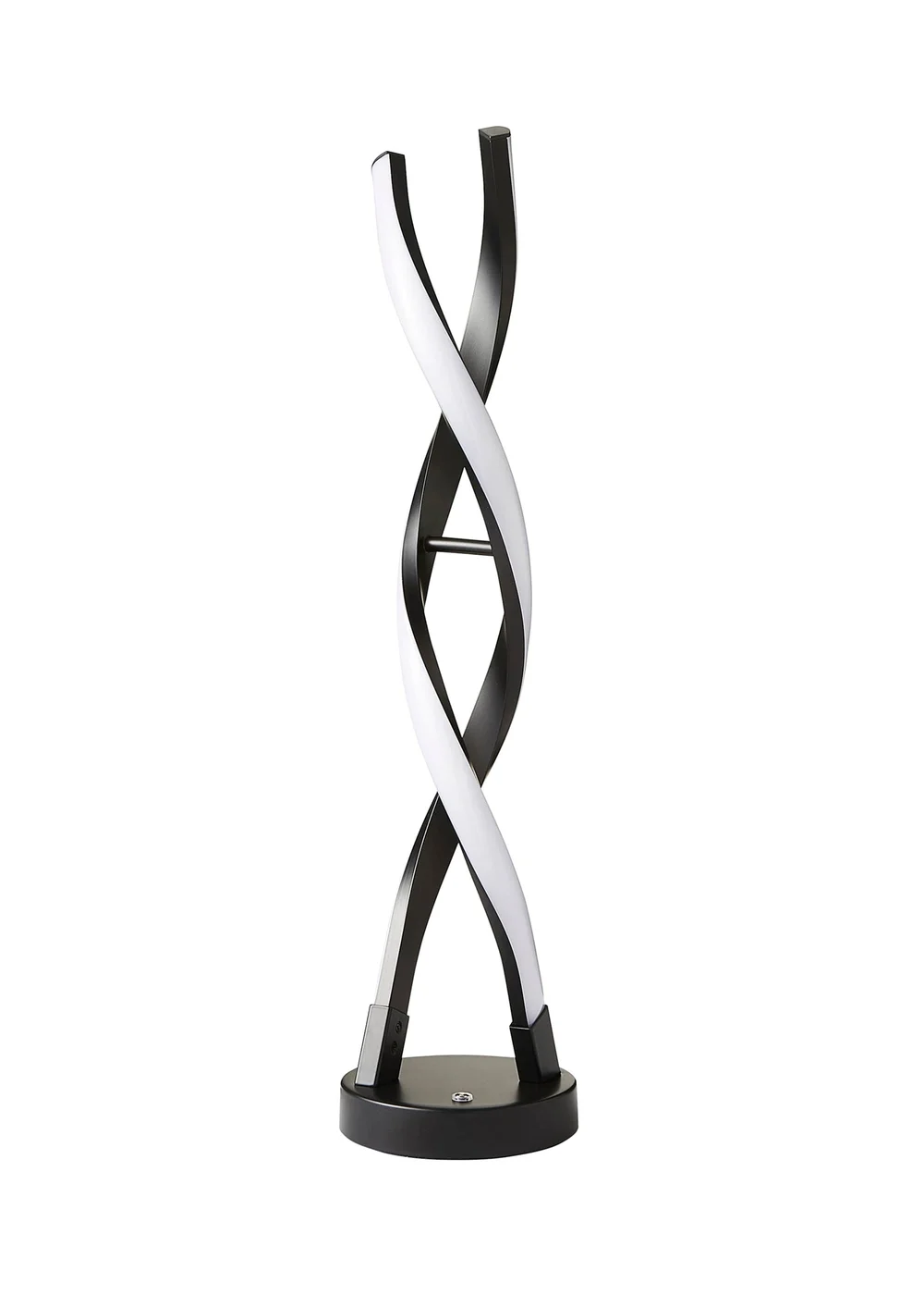 ValueLights Infinity Matt Black Double Twist Integrated LED Table Lamp (48cm x 12cm x 12cm) - One Size Image 5