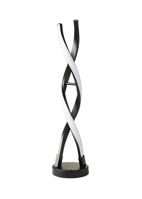 ValueLights Infinity Matt Black Double Twist Integrated LED Table Lamp (48cm x 12cm x 12cm) - One Size Image 5