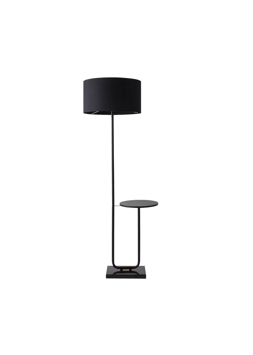 ValueLights Tavel Matt Black Floor Lamp Black Shade (132.5cm x 14cm x 35cm) - One Size Image 2
