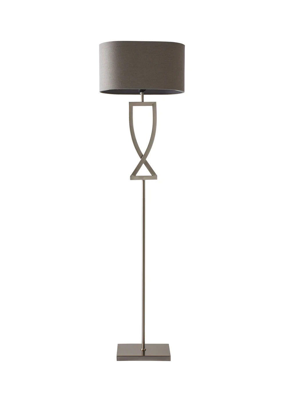 ValueLights Katniss Brushed Chrome Floor Lamp (145.5cm x 40cm x 25cm) - One Size Image 5