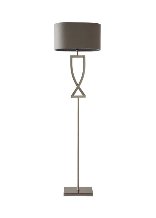 ValueLights Katniss Brushed Chrome Floor Lamp (145.5cm x 40cm x 25cm) - One Size Image 5
