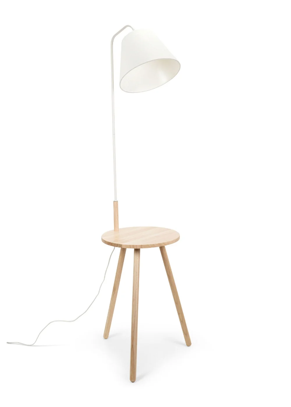 ValueLights Freja Natural Wooden Floor Lamp (161cm x 45cm x 51cm) - One Size Image 1