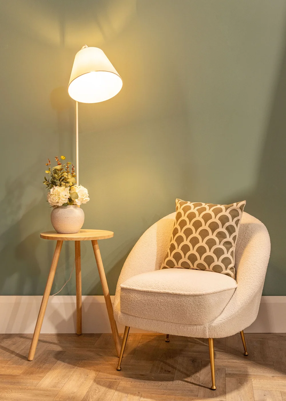 ValueLights Freja Natural Wooden Floor Lamp (161cm x 45cm x 51cm) - One Size Image 5