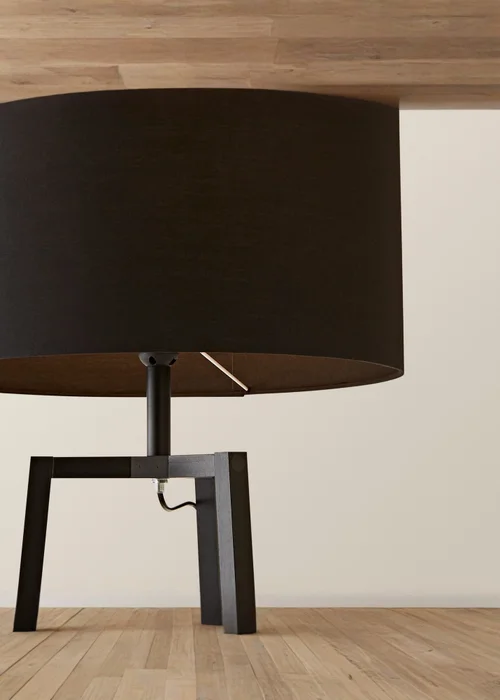 ValueLights Hiru Matte Black 3 Tier Shelf Floor Lamp Black Shade (138cm x 47.5cm x 47.5cm) - One Size Image 4