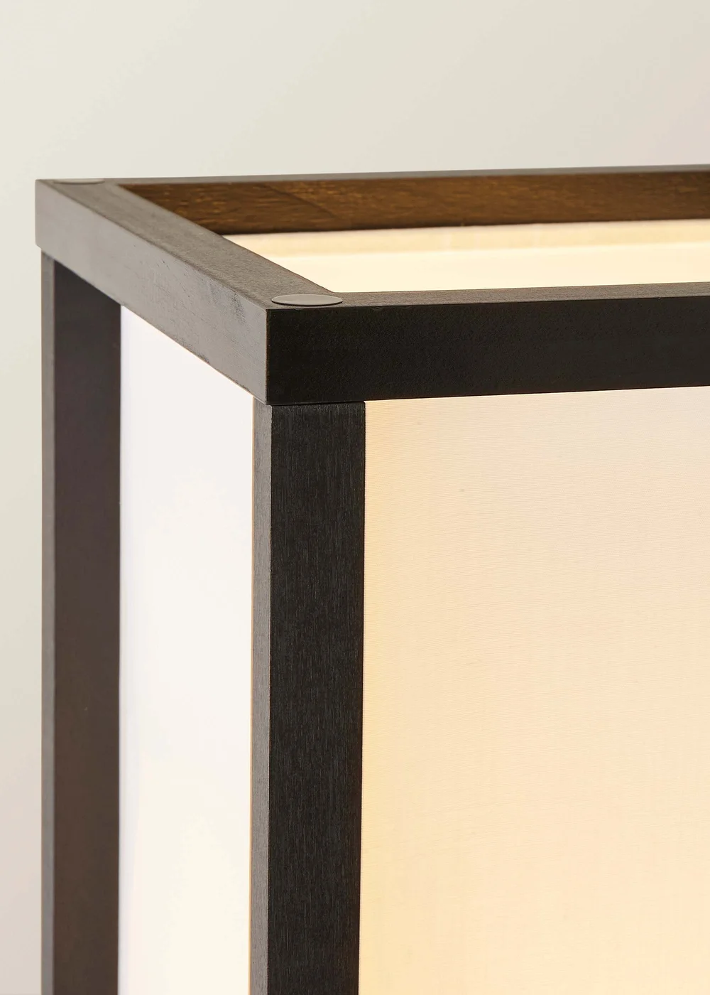 ValueLights Struttura Black Wooden Shelves Floor Lamp (159cm x 26cm x 26cm) - One Size Image 4