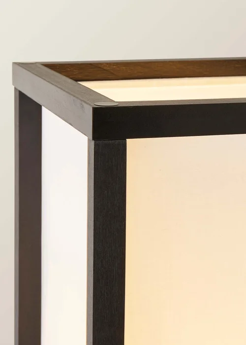 ValueLights Struttura Black Wooden Shelves Floor Lamp (159cm x 26cm x 26cm) - One Size Image 4