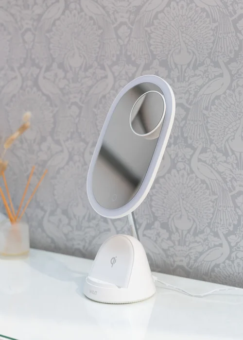 ValueLights White LED Make Up Mirror Wireless Phone Charging (39.5cm x 13cm x 17cm) - One Size Image 1