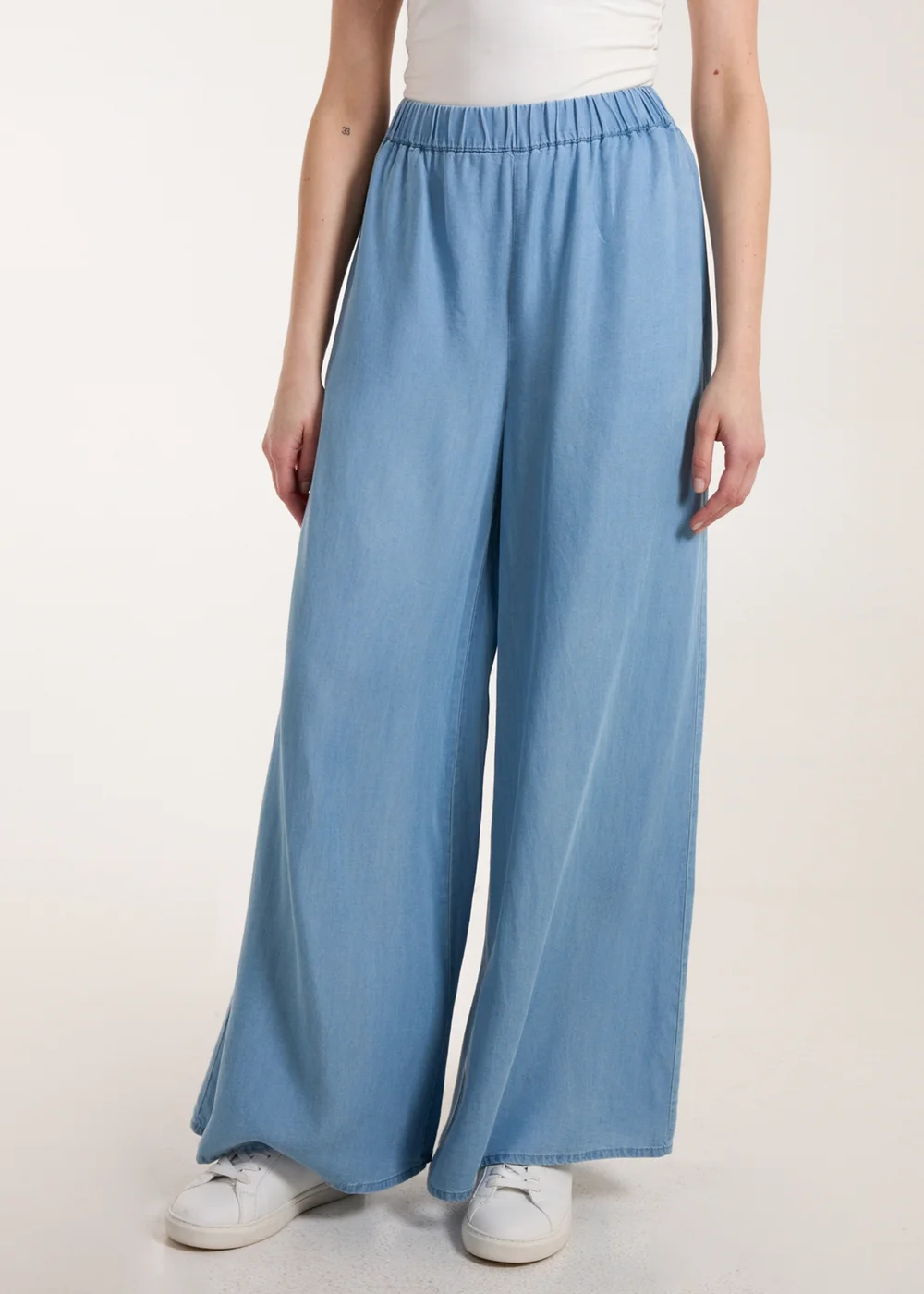 Blue Vanilla Blue Wide Leg Trousers - L Image 4