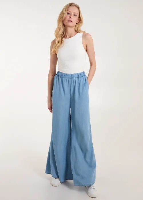 Blue Vanilla Blue Wide Leg Trousers - L Image 1
