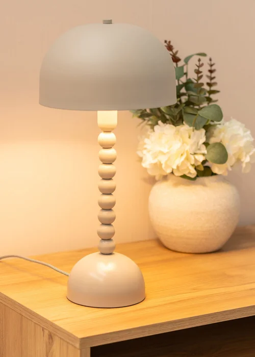 ValueLights Clement Grey Table Lamp (46cm x 22cm x 22cm) - One Size Image 5