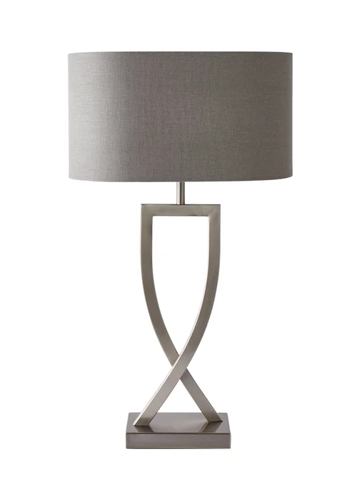ValueLights Katniss Brushed Chrome Table Lamp (63cm x 36cm x 21.5cm) - One Size Image 5