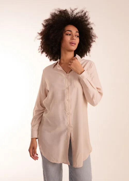 Blue Vanilla Beige Striped Shirt - M Image 1