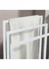 Lloyd Pascal 3-Rail Square Tube Towel Stand with Rectangular Base White - One Size Image 3