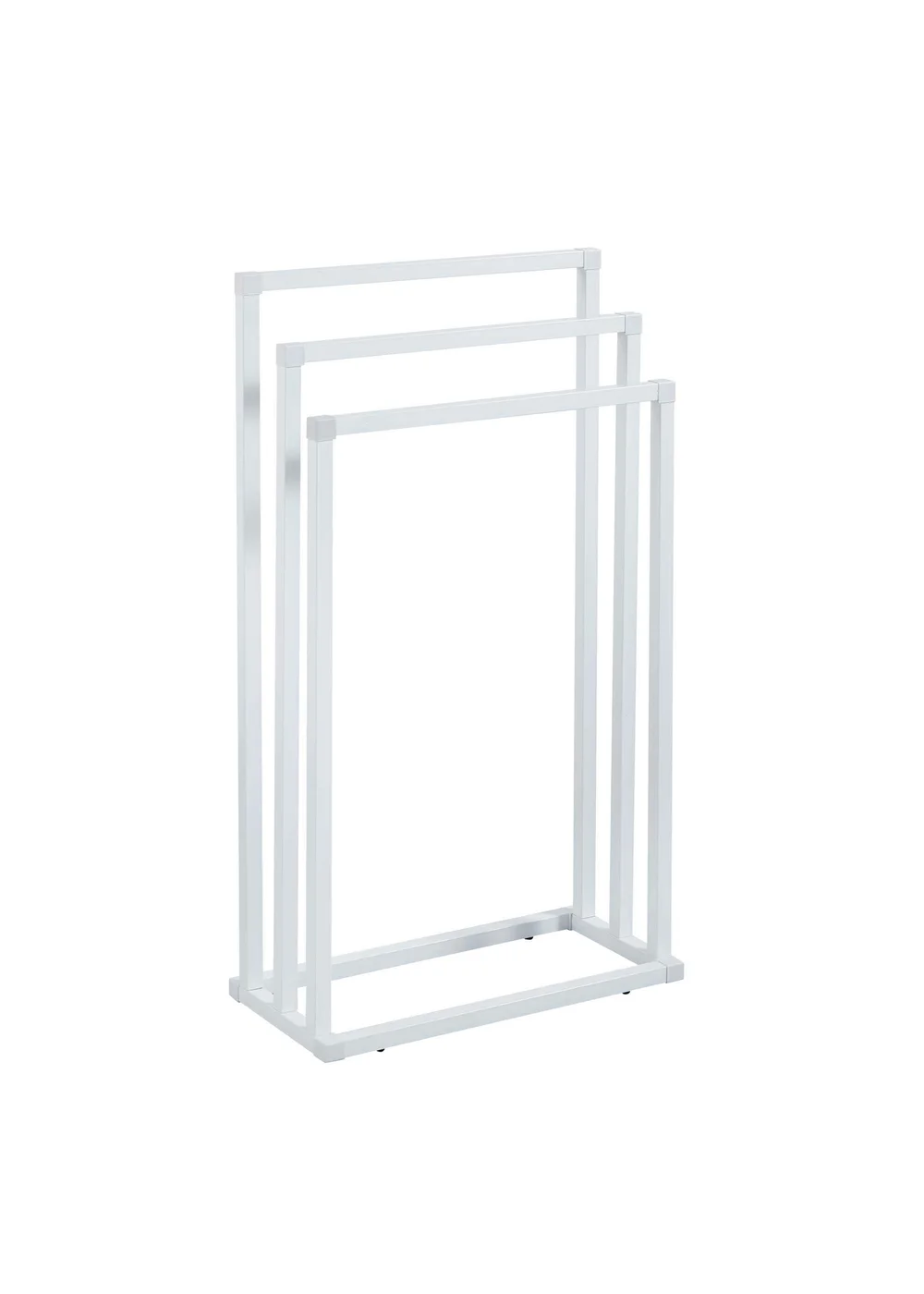 Lloyd Pascal 3-Rail Square Tube Towel Stand with Rectangular Base White - One Size Image 4