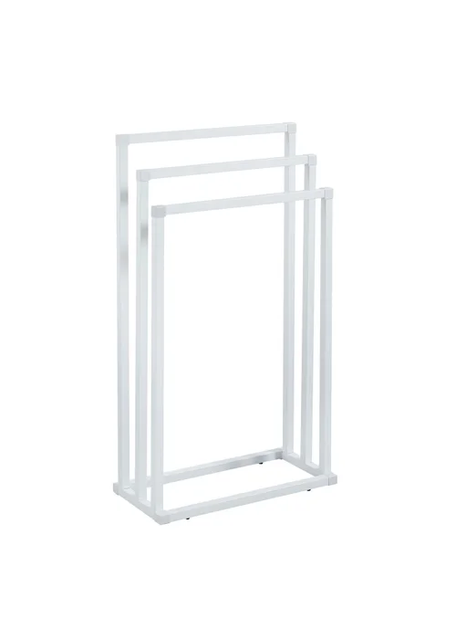 Lloyd Pascal 3-Rail Square Tube Towel Stand with Rectangular Base White - One Size Image 4
