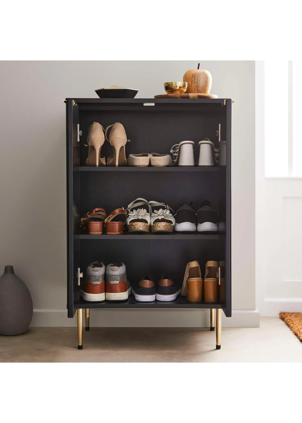 Lloyd Pascal Black Venice 2 Door Cabinet - One Size Image 5