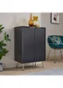 Lloyd Pascal Black Venice 2 Door Cabinet - One Size Image 1