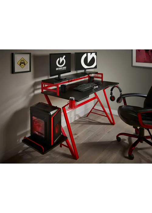 Lloyd Pascal Black/Red Dainton Desk - One Size Image 1