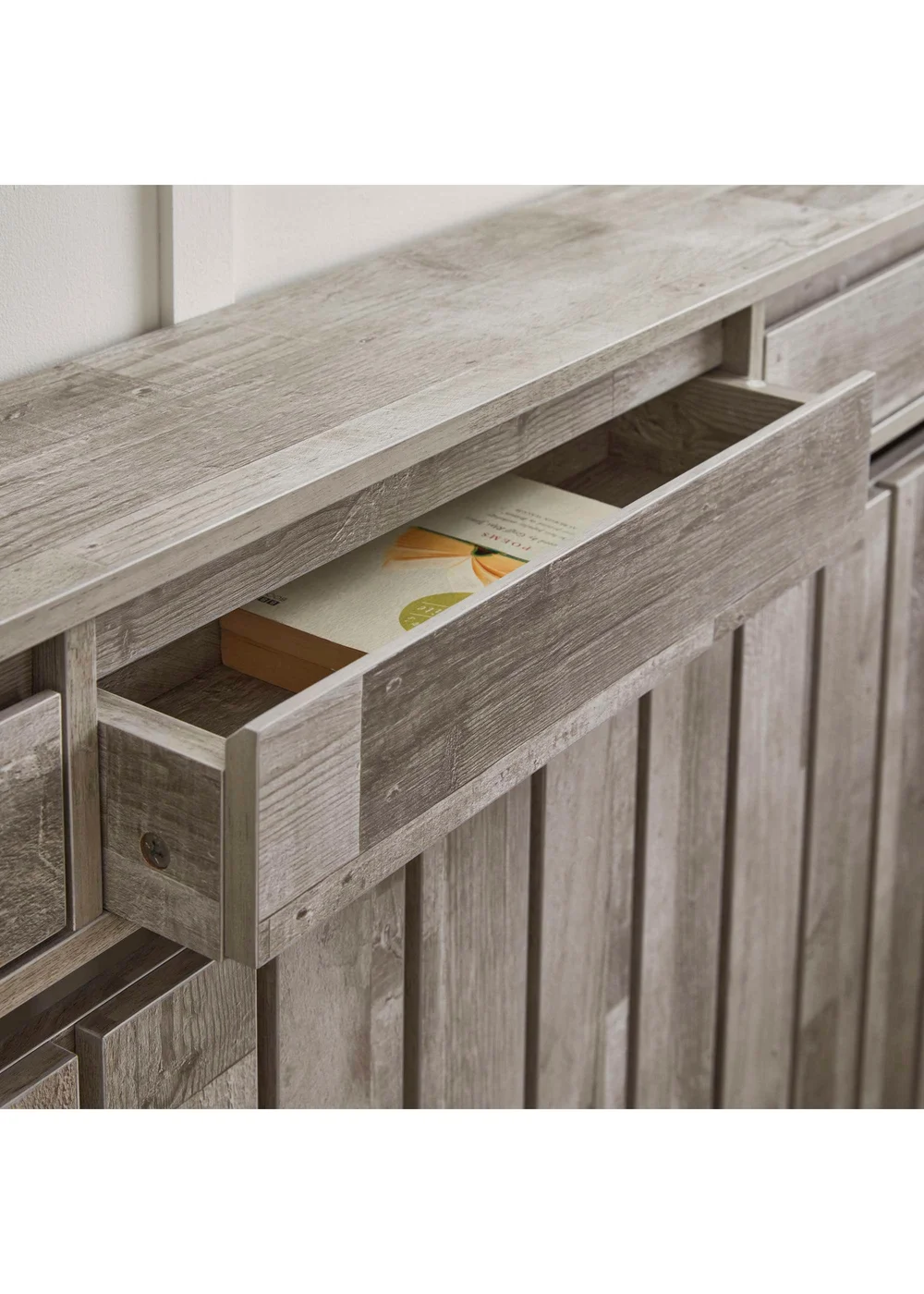 Lloyd Pascal Grey Madley Radiator Cover with 3 Drawers - One Size Image 4