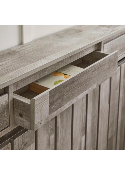 Lloyd Pascal Grey Madley Radiator Cover with 3 Drawers - One Size Image 4