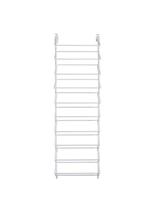 Lloyd Pascal White Over Door Shoe Rack - One Size Image 2