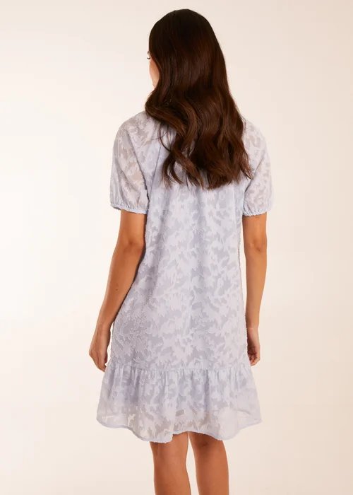 Blue Vanilla Blue Jacquard Smock Mini Dress - S Image 3
