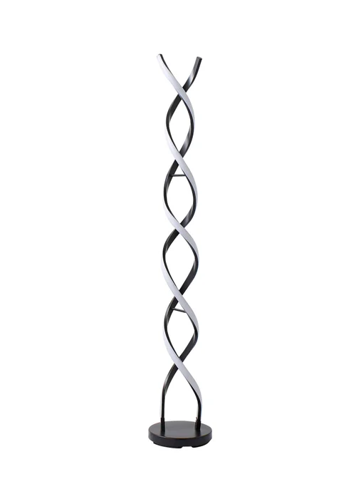 ValueLights Infinity Matt Black Double Twist Integrated LED Floor Lamp (120cm x 20cm x 20cm) - One Size Image 5